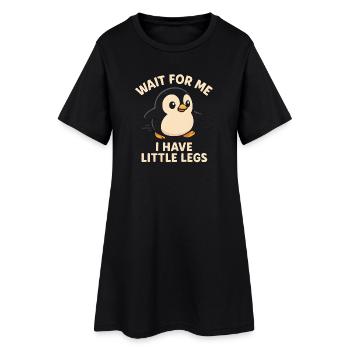 Idée de cadeau drôle sur l’humour du Pingouin - Robe T-shirt Femme - noir - Devant
