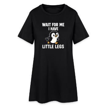 Idée de cadeau drôle sur l’humour du Pingouin - Robe T-shirt Femme - noir - Devant