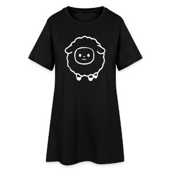 Mouton mouton agneau - Robe T-shirt Femme - noir - Devant