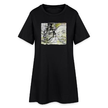 An old man remembers - Frauen T-Shirt-Kleid - Schwarz - Vorne