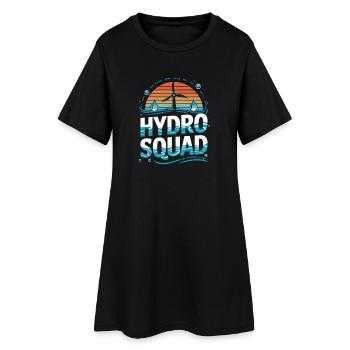 Hydro Squad Énergie Renouvelable Hydroélectricité - Robe T-shirt Femme - noir - Devant