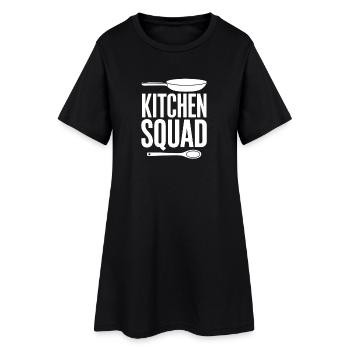 Équipe de cuisine Équipe de cuisine Équipe de cuisine Chefs amateurs - Robe T-shirt Femme - noir - Devant