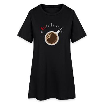 Plein de café - Robe T-shirt Femme - noir - Devant
