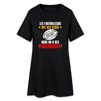 Rugby Guerriers vs Stars - Robe T-shirt Femme - noir - Devant