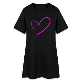 Heart Hearts - Women’s T-Shirt Dress - black - Front