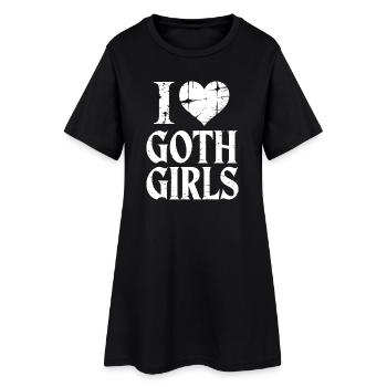 J’aime les filles gothiques - Robe T-shirt Femme - noir - Devant