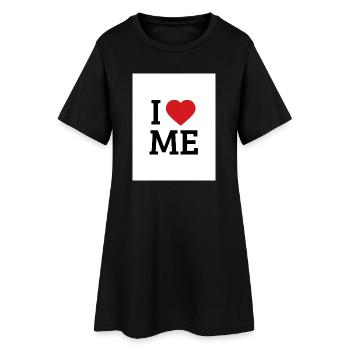 Je m’aime le cœur – L’amour de soi - Robe T-shirt Femme - noir - Devant