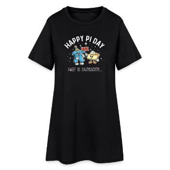 Bonne journée Pi, doux mème mathématiques As 3.14 - Robe T-shirt Femme - noir - Devant
