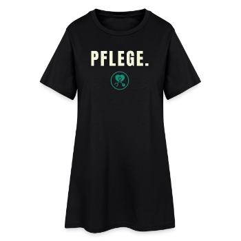 PFLEGE. Minimalist Job Success Edition - Frauen T-Shirt-Kleid - Schwarz - Vorne
