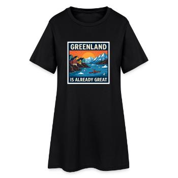 Le Groenland est déjà un paysage exceptionnel pour le kayak - Robe T-shirt Femme - noir - Devant