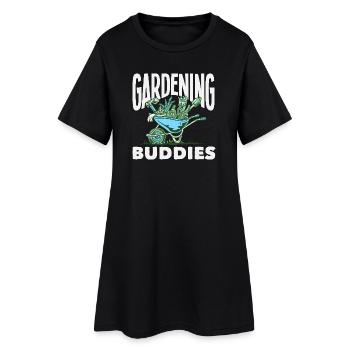 Jardin des Jardins des Amateurs de Plantes - Robe T-shirt Femme - noir - Devant