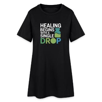 La guérison de l’homéopathie débute Single Drop Professional - Robe T-shirt Femme - noir - Devant