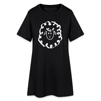 Mouton Blanc - Robe T-shirt Femme - noir - Devant