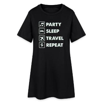 Voyage de sommeil en fête : Répétition - Robe T-shirt Femme - noir - Devant