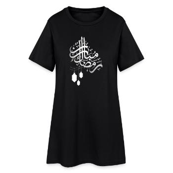 Ramadan_Mubarak - Robe T-shirt Femme - noir - Devant