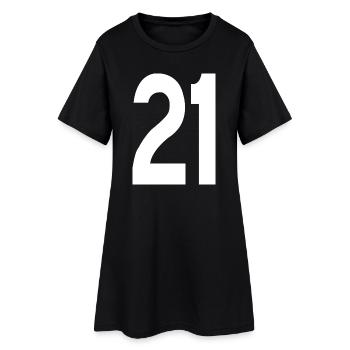 21 Number - Women’s T-Shirt Dress - black - Front
