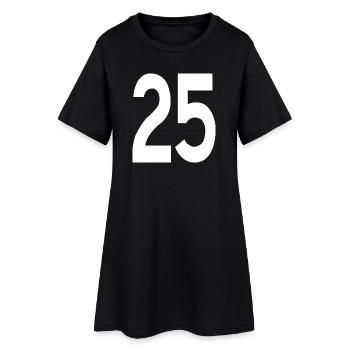 Débuts amicaux 25 - Robe T-shirt Femme - noir - Devant