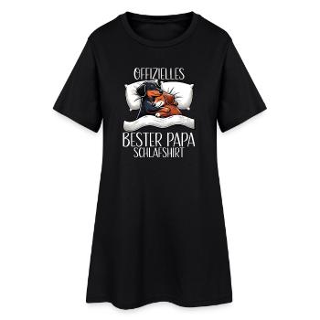 Offizielle Bester Papa Schnarchshirt Dachshund - Frauen T-Shirt-Kleid - Schwarz - Vorne
