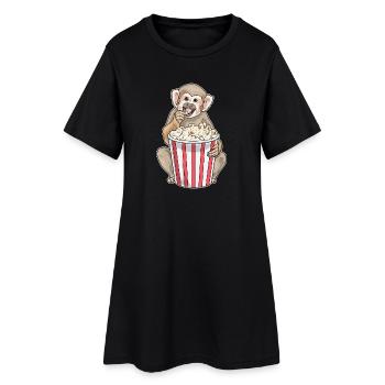 Popcorn Singe - Robe T-shirt Femme - noir - Devant