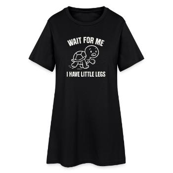 Idée de cadeau drôle sur le mème humoristique de la Tortue - Robe T-shirt Femme - noir - Devant