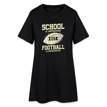 L’école est importante mais le football est plus important en FA - Robe T-shirt Femme - noir - Devant