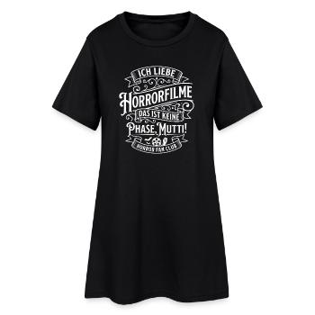 Horror Fan Club Phase Nicht - Frauen T-Shirt-Kleid - Schwarz - Vorne