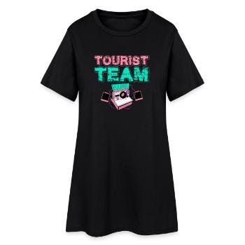 Équipe touristique caméra de Voyageurs en Voyage - Robe T-shirt Femme - noir - Devant