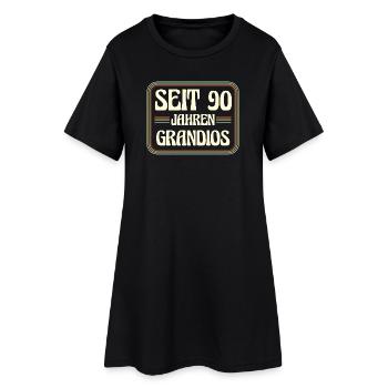 90 ans anniversaire 90 ans - Robe T-shirt Femme - noir - Devant