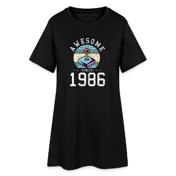 Folie depuis le joystick d’arcade de 1986 - Robe T-shirt Femme - noir - Devant