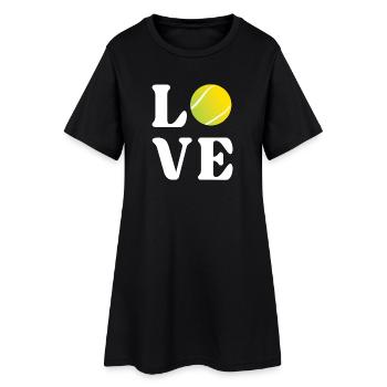 Amateur de tennis - Robe T-shirt Femme - noir - Devant