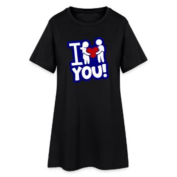 Je t’aime, preuve d’amour - Robe T-shirt Femme - noir - Devant