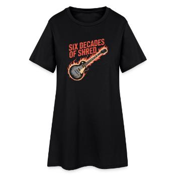 Six décennies de feu de guitare rock - Robe T-shirt Femme - noir - Devant