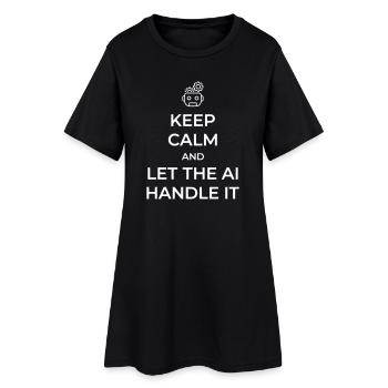 Let AI Handle It - Sarcastic Tech Joke - White -  - Women’s T-Shirt Dress - black - Front