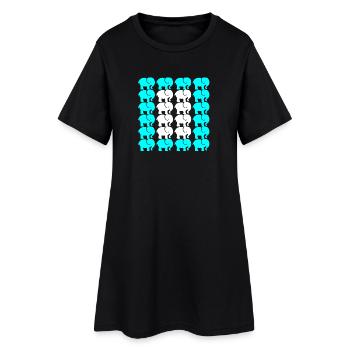 Éléphant - Robe T-shirt Femme - noir - Devant