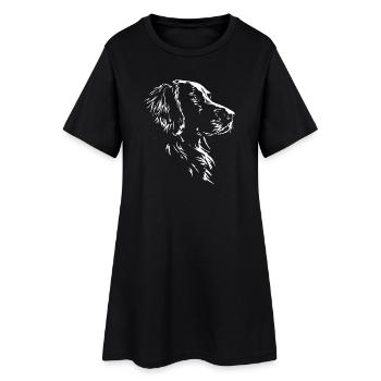 Chiens de chasse à silhouette allemande à poils longs Wilsigns - Robe T-shirt Femme - noir - Devant