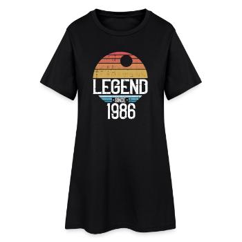 Légende 1986 Logo Retro Sun - Robe T-shirt Femme - noir - Devant