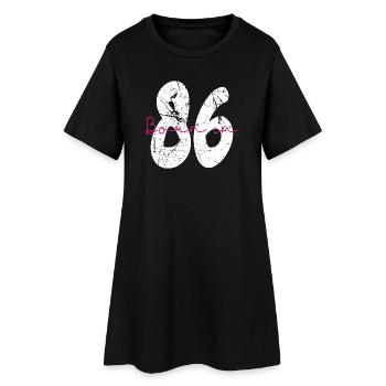 Born in 86 Neon Retro - Frauen T-Shirt-Kleid - Schwarz - Vorne