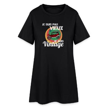 Je suis pas vieux Vintage automobile - Robe T-shirt Femme - noir - Devant