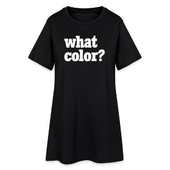 Quelle couleur ? Blanc 2 - Robe T-shirt Femme - noir - Devant