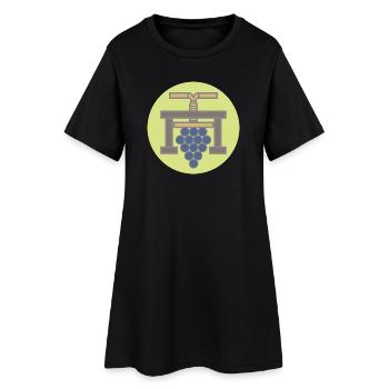20506_Winzer, Vigneron Grapepresse Millésime - Robe T-shirt Femme - noir - Devant