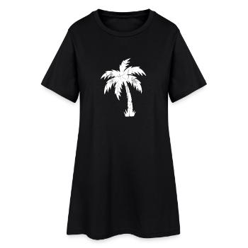 Palm Tree Vintage Rétro - Robe T-shirt Femme - noir - Devant