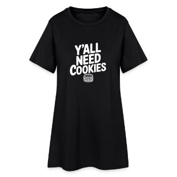 Vous avez besoin de cookies - Robe T-shirt Femme - noir - Devant