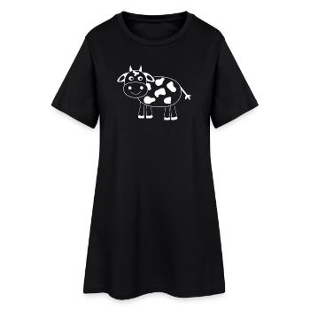 Cow White Gift Farmer - Robe T-shirt Femme - noir - Devant