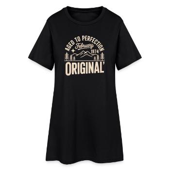 février 1974 – Légende des sommets et montagnes - Robe T-shirt Femme - noir - Devant