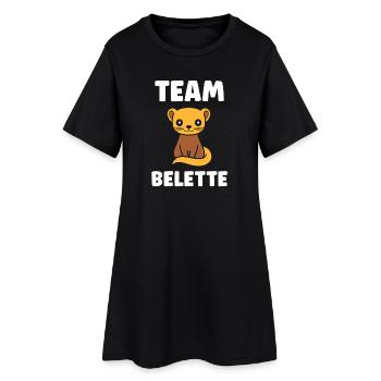 Team Belette Chaton Mascot - Robe T-shirt Femme - noir - Devant