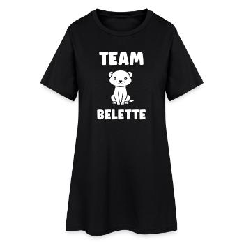 Team Belette  - Robe T-shirt Femme - noir - Devant