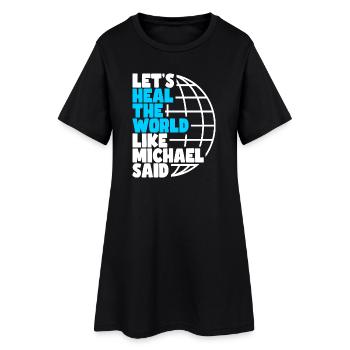 Heal the World - Frauen T-Shirt-Kleid - Schwarz - Vorne