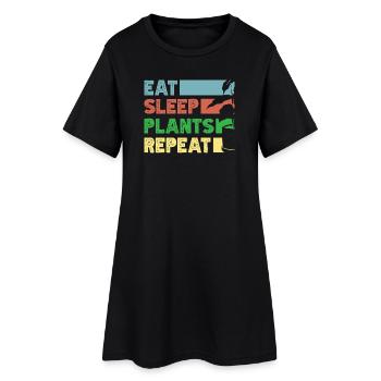 Amateur des plantes mange des plantes Plantes succulentes - Robe T-shirt Femme - noir - Devant