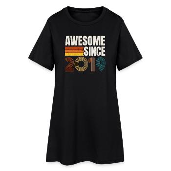 Génial depuis l’anniversaire rétro vintage de 2019 - Robe T-shirt Femme - noir - Devant