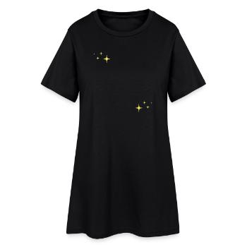 Étoiles Paillettes - Robe T-shirt Femme - noir - Devant